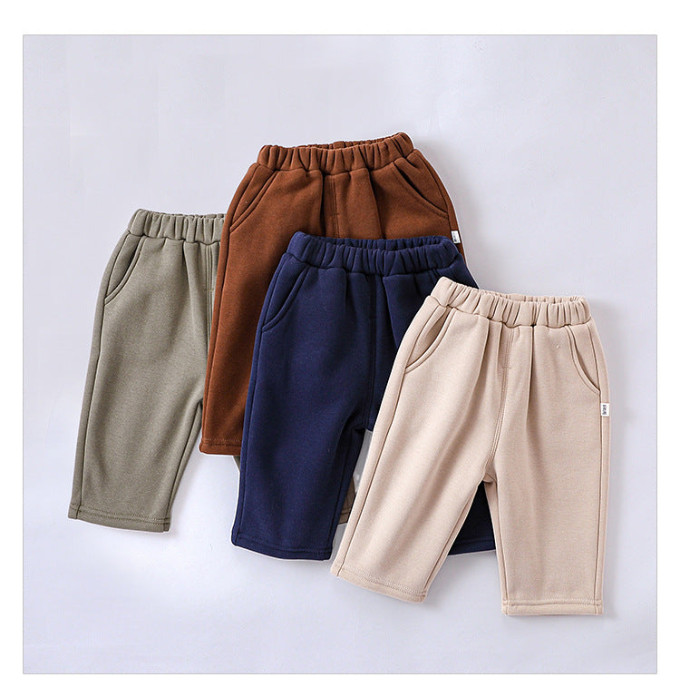 Infant Baby Girls 4-Colors Velvet-In Winter Pants