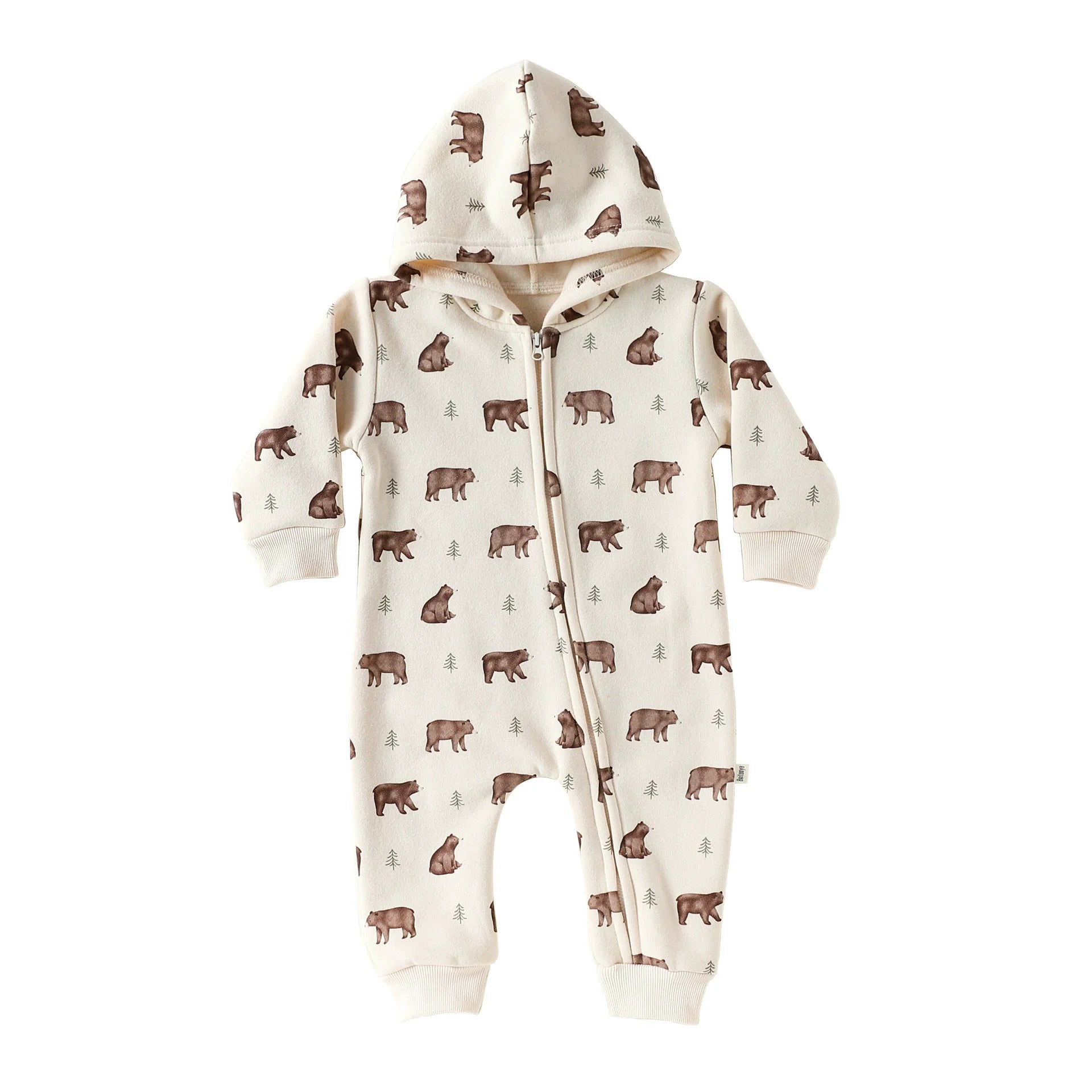 Autumn Arrival Baby Unisex Long Sleeves Animals Cartoon Pattern Hooded Rompers