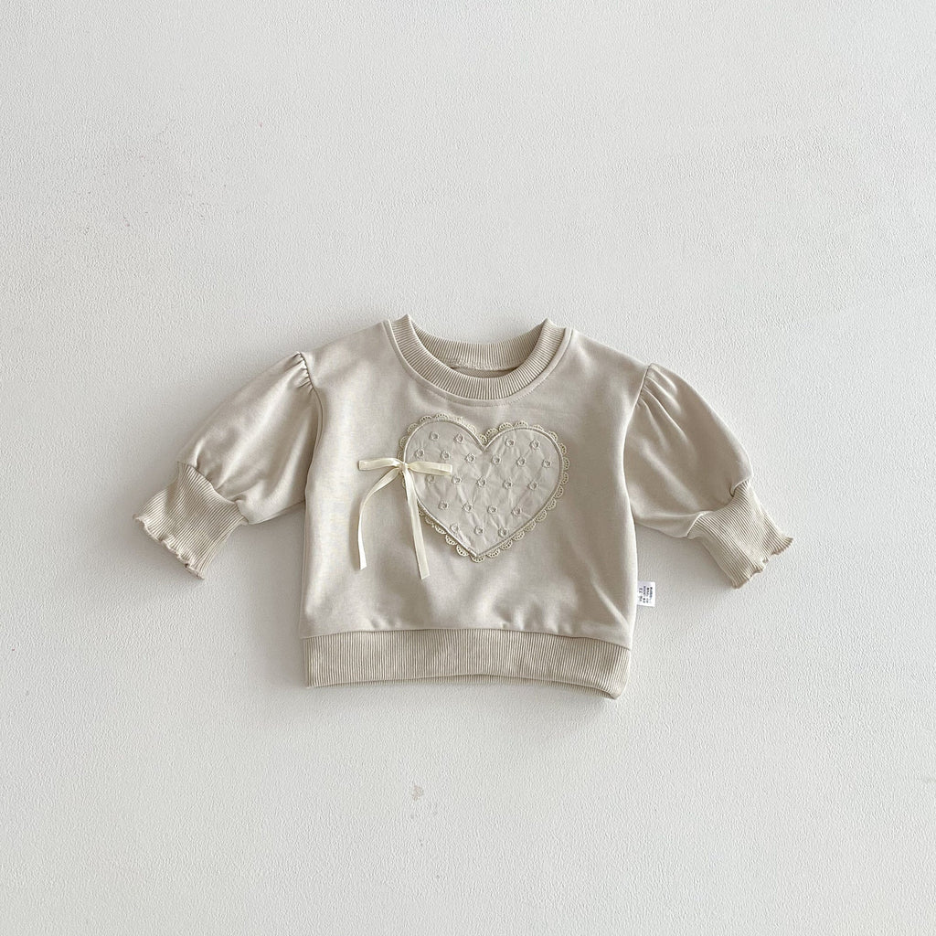 Autumn and Spring Arrival Baby Kids Girls Long Sleeves Hearts Pattern Top