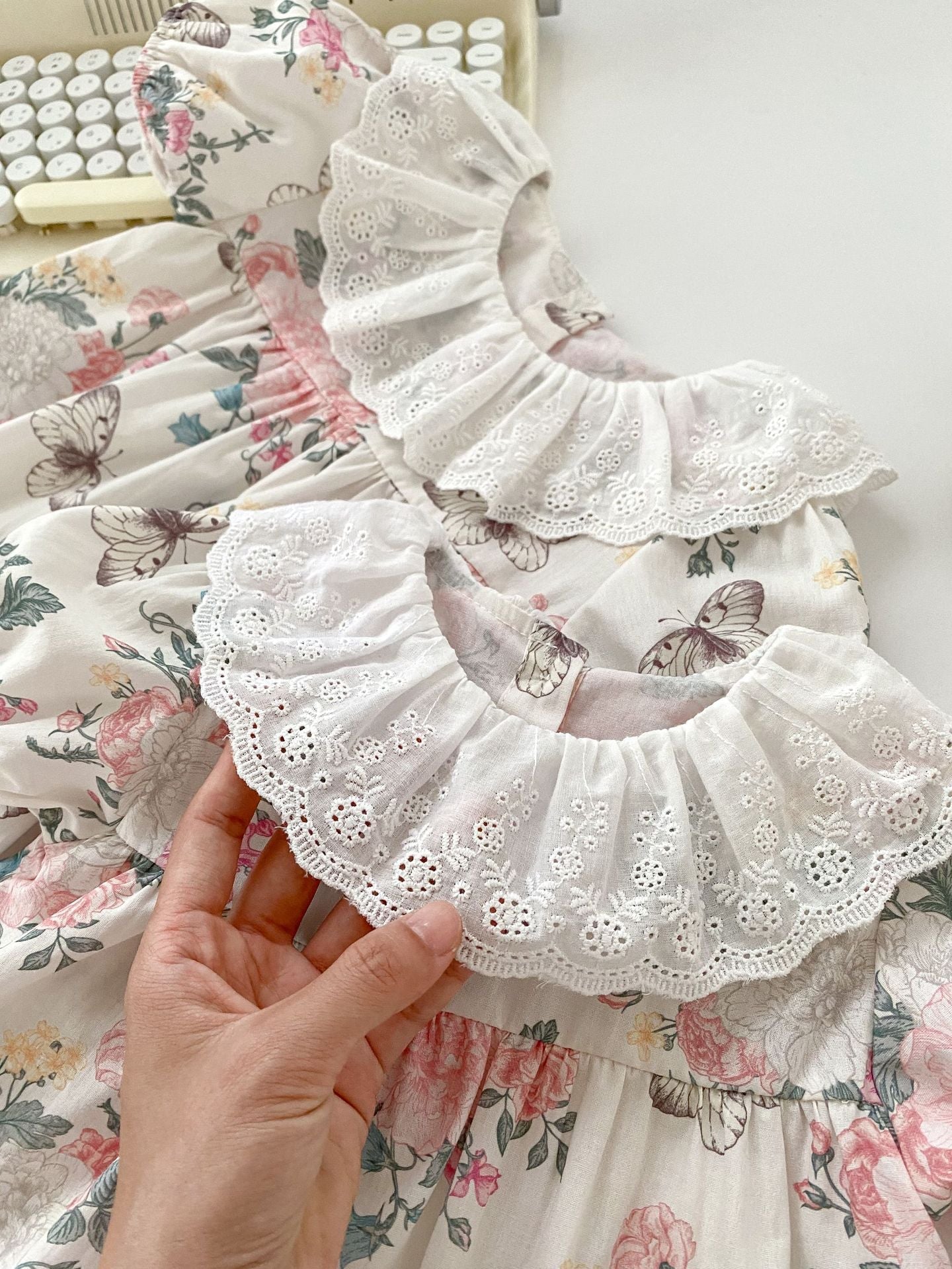 Summer Baby Girls Flowers And Butterfly Pattern Short Sleeves Onesies/Dress